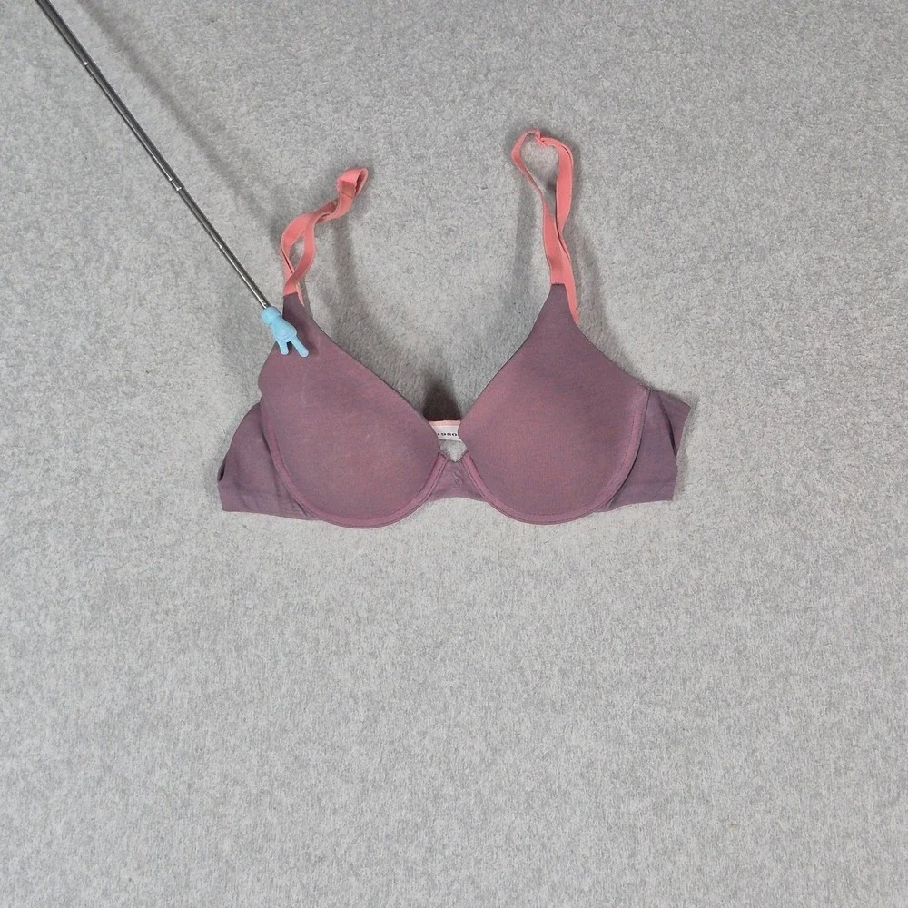 Victoria's Secret Women Bra 32B Purple T Shirt Uplift Semi Demi Underwired READ